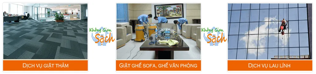 Dịch vụ giặt thảm, giặt ghế sofa, lau kính 